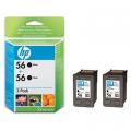 Tusz HP nr56 c9502ae = 2x c6656ae black